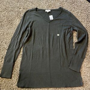 LOFT Outlet Green V-Neck Tunic